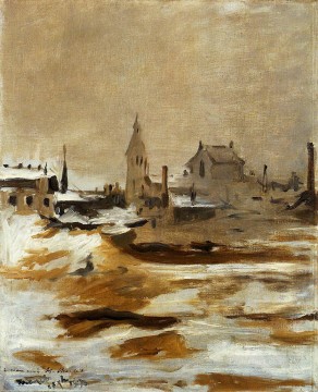 プチ・モンルージュの雪の影響 エドゥアール・マネ Oil Paintings